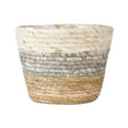 thumbnail image 1 of S SERENABLE Cache-Pot en Paille Fait Main Tissé avec Doublure Imperméable Support de Pot de Plante S, 1 of 9