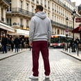 thumbnail image 6 of Evdexr Cargo Sweatpants Mens Baggy Drawstring Pants with Multiple Pockets Winter Fall Casual Work Joggers Wide Leg Straight Breathable Trousers 2XL, 6 of 8