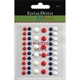 thumbnail image 2 of Eyelet Outlet Adhesive-Back Enamel Dots 52/Pkg-Red/White/Blue, 2 of 2
