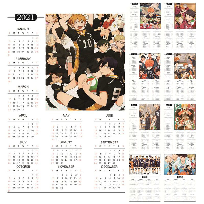 Aesthetic anime calendar 2023 year at a glance 