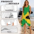 thumbnail image 4 of Yuyamidu Matching Outfits for Couples Jamaica Flag Dress for Women Trendy Asymmetrical Dress Mens Flag Shirt Button Down Shirt Men Short Sleeve Shirts, 4 of 7