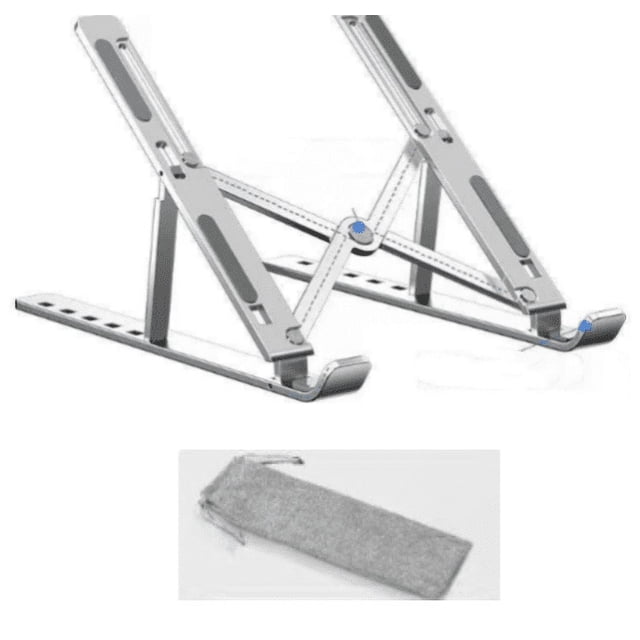 Laptop Stand for Desk, Adjustable Laptop Riser ABS+Silicone Foldable Portable Laptop Holder, Ventilated Cooling