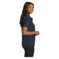 thumbnail image 3 of Port Authority Women's Short Sleeve Silk Touch Classic Polo Shirt Navy 5X-Large, 3 of 4