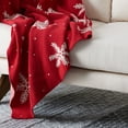 thumbnail image 5 of SAFAVIEH Holiday Snow Throw, 50" x 60", Red/White, 5 of 6