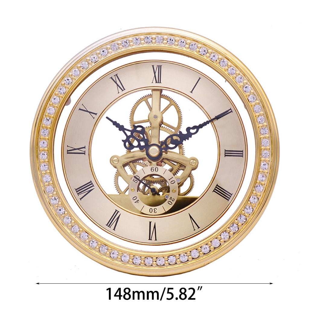 Vintage Clock Inserts Large Face Quartzs Clock Movement Roman Numeral Round Clocks Diameter 148mm DIY Parts Accessories