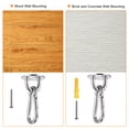 thumbnail image 5 of Unique Bargains Ceiling Hooks 304 Stainless Steel 50mm Round Plate U Shape Hooks 2Pack, 5 of 5