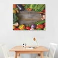 thumbnail image 2 of SHERONV Vegetables Fruits Table Canvas Wall Art Home Decor 20x16in, 2 of 6