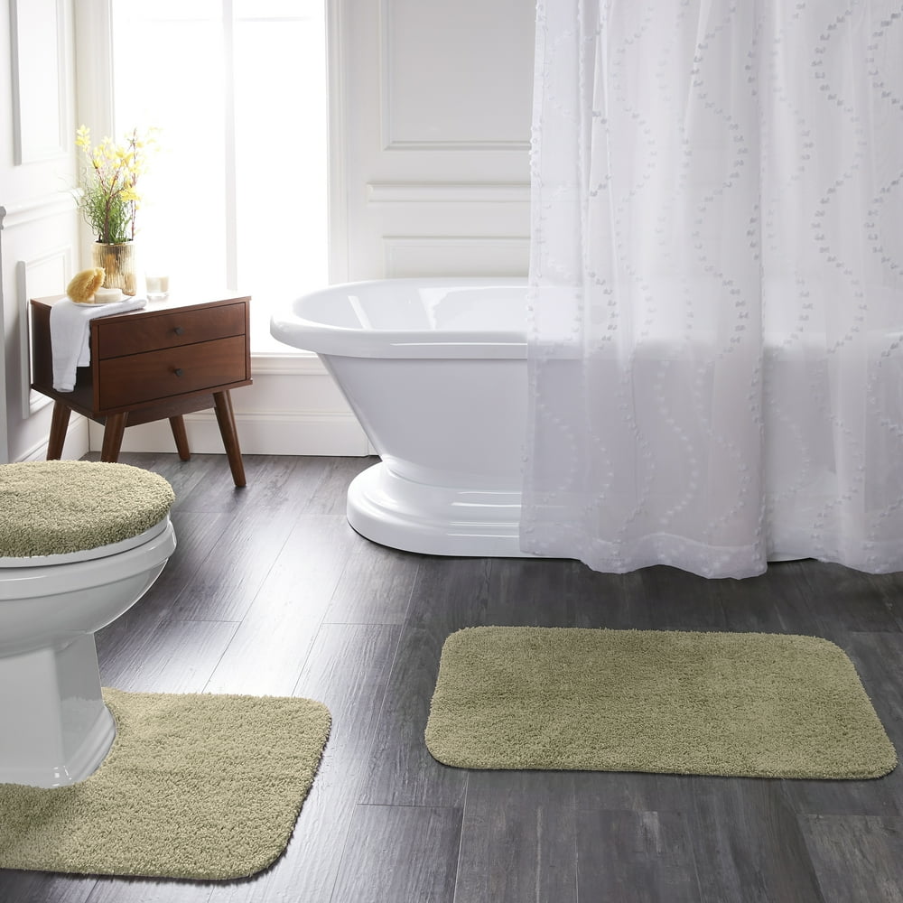 Mainstays Basic 3 Piece Bath Rug Set, Vallejo Tan, 19.5" x 32", Contour