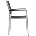 thumbnail image 4 of Modern Contemporary Urban Design Outdoor Patio Balcony Seven PCS Dining Chairs and Table Set, Black, Aluminum, 4 of 7