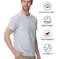 thumbnail image 3 of wirarpa Mens 2 Pack Cotton Crew Neck T-Shirts Short Sleeve Summer Tops Fashion Basic Tees Grey/White Size Medium, 3 of 6