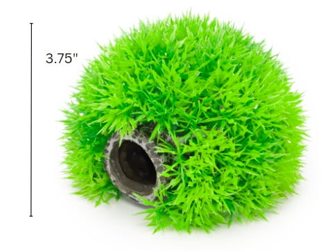 Penn-Plax Deco-Replicas Realistic Green Grass Hideaway with Swim Through Hole - Decoration For Aquariums and Fish Tanks