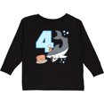 thumbnail image 3 of Inktastic 4th Birthday Shark with Cake Boys or Girls Long Sleeve Toddler T-Shirt, 3 of 5