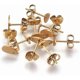 thumbnail image 1 of 10 piezas de aretes dorados con baño de iones, de acero inoxidable 304, con forma de lágrima, en blanco., 1 of 2