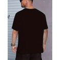 thumbnail image 2 of Men's Casual Crew Neck T-Shirts with Slogan "BECAUSE I'M CHRIS THAT'S WHY" - 100% Cotton Knit Fabric with Slight Stretch, Regular Fit Alphabet Patterned Tops, 2 of 6