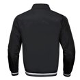 thumbnail image 3 of hopeusnice Men's Lightweight Stand Collar Long Sleeve Full Zip Windproof Bomber Jacket with Stripe Trim Black L, 3 of 3
