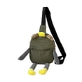 thumbnail image 3 of Bolso bandolera de felpa para el día a día, monedero de viaje versátil e informal. Verde claro, 3 of 8