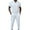 White, variant on YYDGH Men's Fashion Polo Shirts Set Casual Short Sleeve Waffle Knit Quarter Zip Tshirt and Stright Leg Pants Solid Color Outfits