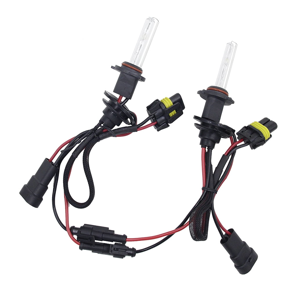 2X BULBS FOR AFTER MARKET HID CONVERSION KIT XENON 3000K YELLOW 55W WIRE IN