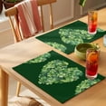 thumbnail image 4 of St. Patrick's Day Placemats Set of 12, Lucky Irish Shamrock Non-Slip Place Mats Washable Table Mats for Kitchen Dining Table Decorations Indoor/Outdoor, 4 of 9