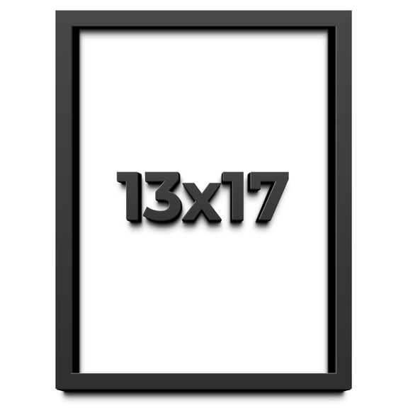 13x17 Shadow Box Frame Black | 1 inches Deep Real Wood Contemporary Shadowbox Display Frame | UV