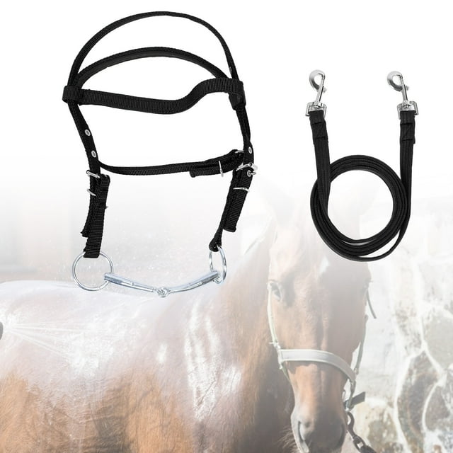 Crafted Nylon Adjustable Horse Bridle Rein, Stylish Equestrian Headstall for Riding Control with Comfort Compatible with Various Tack Designed for Most Sized Horses