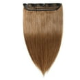 thumbnail image 2 of 100% Human Hair Clip In Hair Extensions 15 Colors Can Curly Dyed Washed 1 Piece/5 Clips Light Brown 18”-50g, 2 of 6