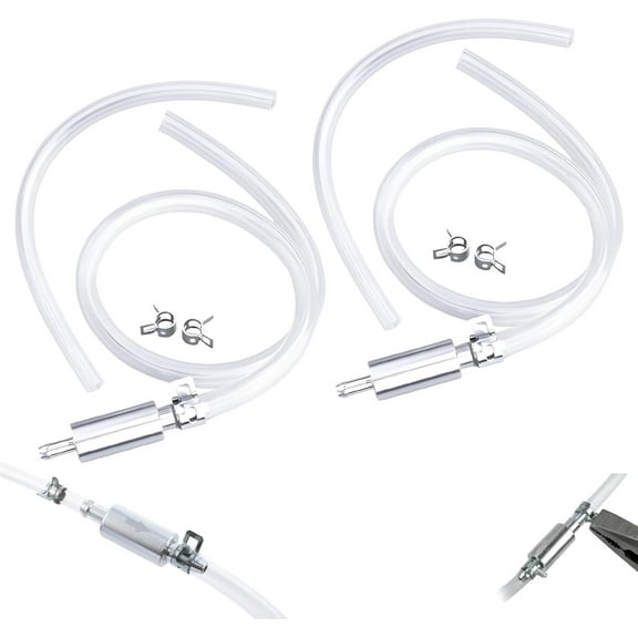 2PCS Brake Bleeder Hose, One-way Check Valve Pipe Exhaust Tool Kit, Motorcycle Clutch, Hydraulic System Clutch Brake Exhaust Parts, One Way Check Valve Tube Bleeding Tool Kit for Motorcyle Clutch