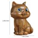 thumbnail image 2 of Estatua de escultura de gato de madera, estatua de madera de gatito, adorno de escritorio, 2 of 3