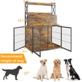 thumbnail image 2 of EastVita 42.5 Inch Dog Crate Furniture with Shelves Storage,Dog Kennel with Divider,Wooden Dog Crate End Table with Flip Top,Large Dog Cage Dog cage retro color, 2 of 7