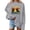 #0185-Gray, variant on TaTaai Halloween Sweatshirt Women Plus Size Long Sleeve Round Neck Printed Loose Hoodless Top Breathable for Travel