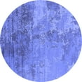 thumbnail image 1 of Ahgly Company Indoor Round Oriental Blue Industrial Area Rugs, 7' Round, 1 of 4
