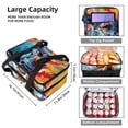 thumbnail image 3 of Rhinoceros Double Layered Insulated Lunch Bag with Two Compartments, Large Capacity, Hand Carry, for Refrigerated Meals - 7.1x11.4x16.1 Inches, 3 of 6
