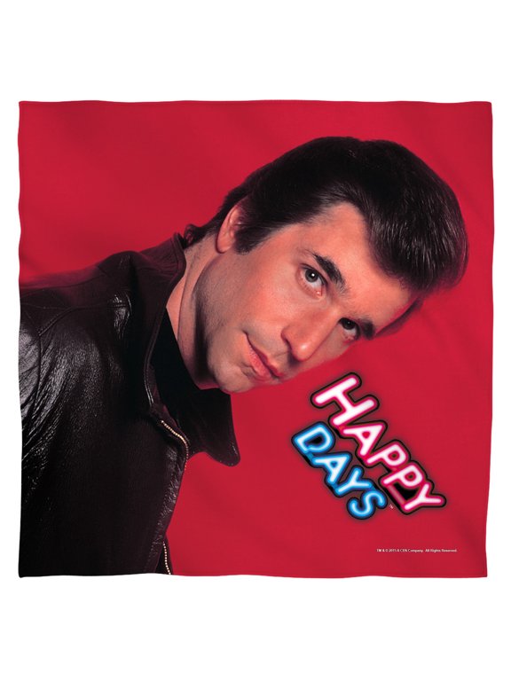 Happy Days - Red Fonz - Bandana - 22" x 22"
