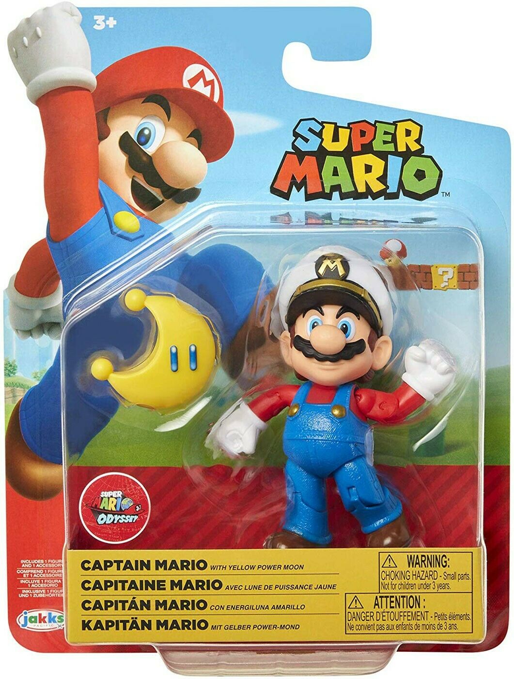 World of Nintendo Captain Mario Action Figure [with Yellow Power Moon]