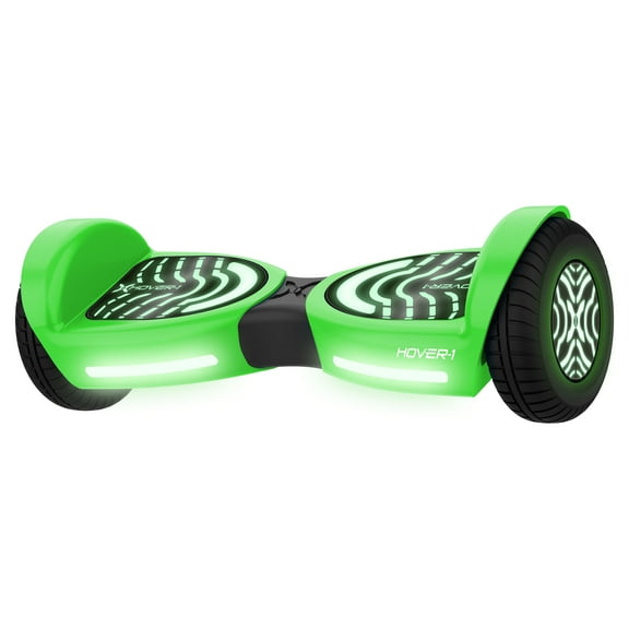 Hover-1 Green Rocket 2.0 Electric Self-Balancing Used Hoverboard with 6.5” LED Light-Up Wheels, Dual 160W Motors, 7 mph Max Speed, and 3 Miles Max Range