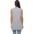 thumbnail image 2 of Cizayoi Women's Sleeveless Cardigan Vest Draped Cardigans Asymmetric Hem, 2 of 6