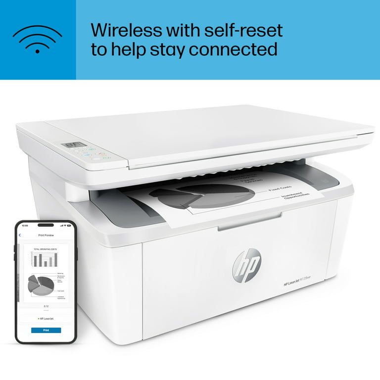 HP LaserJet MFP M139we Wireless Black & White Laser Printer with 6 of Instant Ink included HP+ - Walmart.com