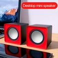thumbnail image 3 of Wweixi Haut-Parleurs d'Ordinateur Caisson de Basses Haut-Parleur Portable Mini USB Filaire Son Surround de Table Portable Multimédia Carnet Bleu, 3 of 6
