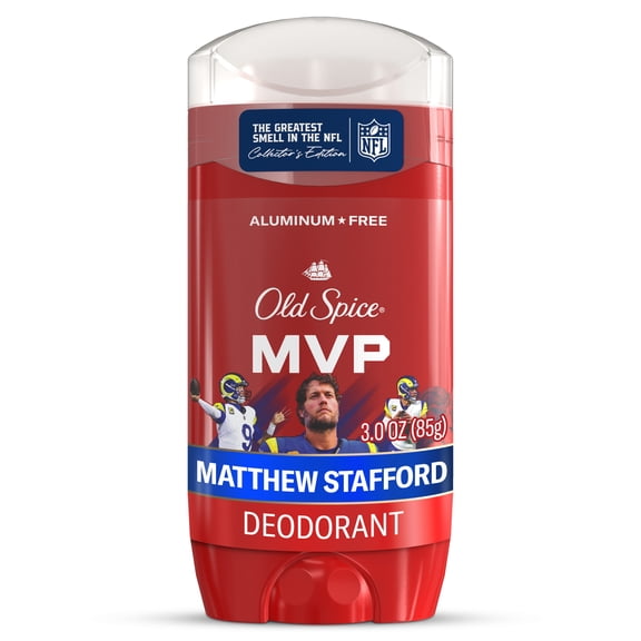 Old Spice Deodorant for Men, Aluminum Free, NFL Collection, Matthew Stafford, Scent of Cedarwood Clutch, 3.0 oz