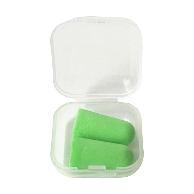YWIYIUD 1Pack Reusable Ear Plugs 1inch, Soft Ear Plugs Foam Earplug with Plastic Storage Case, Ear Plugs for Sleeping, Traveling Portable Box Earplugs