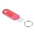 thumbnail image 4 of Uxcell 50x20mm Plastic Key Tags with Split Keyring Red 10 Count, 4 of 4