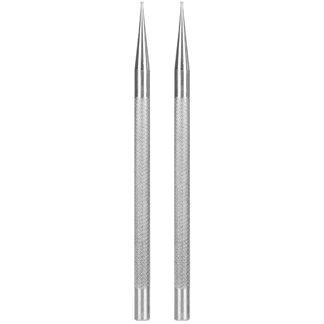 Accesorios para artesanía de cuero, 2 uds., bolígrafo trazador de cuero, bolígrafo marcador de cuero de acero inoxidable, bolígrafo de posicionamiento de cuero, parte superior de la línea Jadeshay A