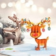 thumbnail image 4 of Paper Love Christmas Card - Ornament Reindeer Pop Up Card, 4 of 6