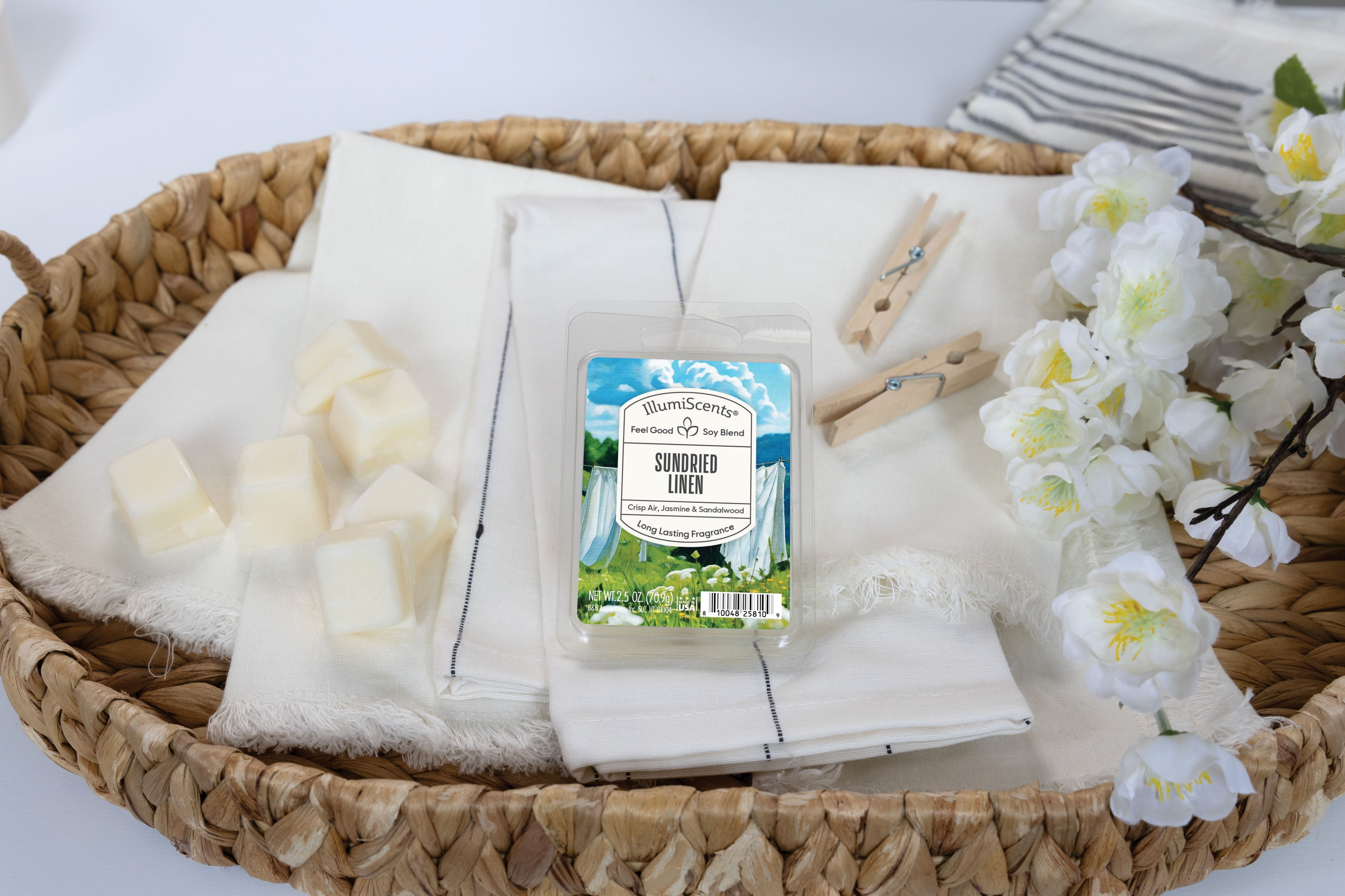 (3 pack) Sundried Linen Wax Melt, IllumiScents, Highly Fragrant Soy Blend, 2.5 oz (1-Pack)
