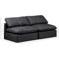 thumbnail image 3 of Meridian Furniture Indulge 70" Contemporary Vegan Leather Modular Sofa in Black, 3 of 8
