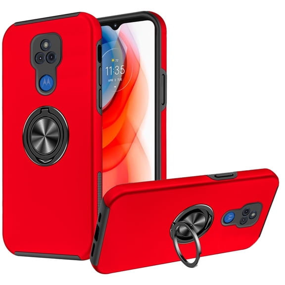 For Motorola Moto G Play XT2093DL 2021 Chief Kickstand Cover Cell Phone Case - CHF Red