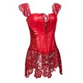 thumbnail image 1 of WZXFASHION Ladies Sexy Temptation Underwear Sleeveless Backless Lace Court Corset Intimates Red XXL, 1 of 3