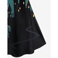 thumbnail image 3 of Rosegal Women's Crisscross Skulls Witch Printed Halloween Dress, 3 of 5