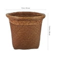 thumbnail image 2 of RUNROTOO Straw Rubbish Container Woven Trash Box Coffee Color For Housewarming 1Pc, 2 of 4