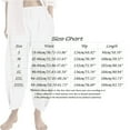 thumbnail image 3 of Tittly Wide Leg Sweatpants Women Harem Pants Women Womens Casual Solid Color Loose Pockets Elastic Belt Waist Pants Long Trousers Cotton Pants for Women Pantalones Para Mujer Dark Gray S, 3 of 6